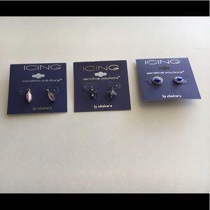 Set of 3 - Icing by Claire's earrings